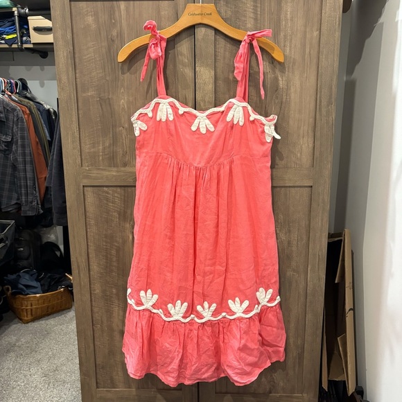 Lilly Pulitzer Dresses & Skirts - Lilly Pulitzer size 8 Pink Linen Tie Strap Sundress lined